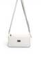 White - Women's Crossbody Bag with Gray Logo Sp1291 - 2