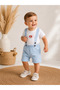 Baby Boy Suspender Shorts Set |   Cotton Summer T-Shirt 2-Piece Set 2 Pieces T-Shirt+Overalls 100%100% Cotton - 6