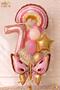 Bohemian Rainbow and Butterfly Concept Balloon Set 7 Years Old 12 Pieces
