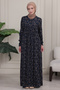 Shirred Robadan Buttoned Front Viscose Fabric Tesseture Clothing Mother Dress Prayer Dress - 3