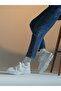 Jesse Model Genuine Leather Handmade White Antique Leather Sneaker Shoes - 2