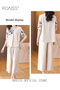 Women's Suit, Mid-Sleeve Blouse and Trousers 2-Piece Set, Summer New Arrival Casual Butterfly Print - 2