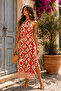 Timeless Elegance - Women's Ethnic Patterned Off-Shoulder Long Summer Dress - 4