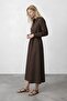 Beli Belted Long Sleeve Dress Brown - 3