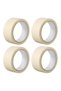 Pack Of 4 Premium Masking Tape 2Inch X 20Yards General Purpose Paper Tape For Painting, Marking, Gardening, Packaging, Artworks, Schools, Office