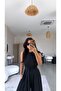 Black Flowy Loose Wide-Leg Belted Jumpsuit - 5