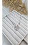 Women's Silver Color Four-Leaf Clover Figured Crushed Italian Chain Steel Necklace - Luck Necklace - 2
