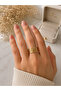 Gold Color Multi-Row Adjustable Women's Ring |   Modern Minimal Stylish Design - 2