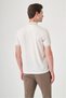Ecru-Brown Knitted Polo Collar Short Sleeve Pocket Comfort Fit Cotton T-Shirt 1011260161 - 5