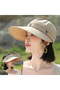 Women's 2-in-1 Sun Hat with Removable Top Wide Brim Uv Protection Beach Hat 3 Colors