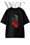 Hill Racer Design Printed Unisex Black Oversize T-Shirt