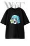 Hatsune Miku_14 Design Printed Unisex Black Oversize T-Shirt