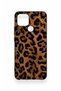 Oppo A15 Compatible Dark Leopard Leather Patterned Silicone Case - 2