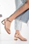 Women's Stone-Embellished Strap Shoes for Evening Wear - 2