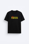 Nirvana Printed Oversize Cotton Black T-Shirt