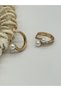 Elaris Curve Xuping Women's Steel Pearl Earrings Tarnish Resistant Rose Gold Color - 3
