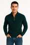 Selanik Knitted Men's Casual Elegance Khaki –, Stand-Up Collar, Cotton Woven, Regular Fit Long Sleeve Winter m - 4