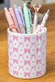 Coquette Ribbon Patterned Decorative Pen Holder & Makeup Brush Organizer - 3