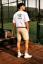 Men's Oversize T-Shirt Paddel Club Printed White – Crew Neck, Comfortable Fit, 100% Cotton - 4