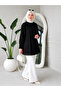 Women's Premium Scallop Lace Black Hijab Shirt - 2