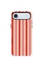 iPhone 17 Air Vorian Double Layer Case Coral Cream Stripe