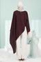 Plum Asymmetrical Cut Cape - 5