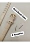 12 mm Compatible Wristwatch Band, Off-White Color, Croco Patterned Model, Gold Color Buckle, (Second Item in the Cart Is 100 Tl.) - 6