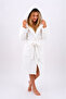 Bamboo Jacquard Striped Luxury Hooded Bathrobe, Velvet Outside, Bamboo Soft Inside, Unisex - 2