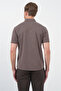 Brown Italian Collar Short Sleeve Pocketless Slim Fit Flexible Shirt 1004260159 - 5
