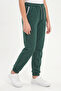 Girl's Pocket Piping Detailed Elastic Cuffed Straight Unprinted Sweatpants