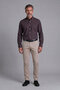 Burgundy Regular Fit Pocketless Long Pasha Collar Shirt - 5