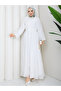 Buttoned Belted Lined Hijab Dress Rc6061