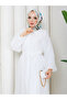 Buttoned Belted Lined Hijab Dress Rc6061 - 6