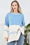 Striped Wide Sleeve Oversize Knitwear Sweater