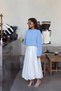 Women's Blue Suprem Lycra Oversize T-Shirt