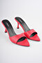 Kelly Women's Red Pointed Toe High Heeled Slippers - 3