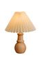 Wooden Cream Lampshade Bohemian Pleated Rustic Scandinavian Modern - 4