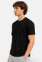 Men Slim Fit Short Sleeve Training T-Shirt, Black - 4