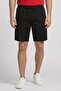 Men Solid Cargo Shorts, Black
