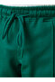 Boys Green Cotton Joggers with Cuffed Hem - 3