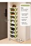 9-Tier Vertical Shoe Rack, Space-Saving Foldable Shoe Organizer, Compact Shoe Storage Tower for Entryway, Closet & Bedroom, Lightweight & Stable Design (129.5 × 26 × 24 cm) - 2