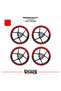 Honda Pcx Wheel Rim Strip – Half Rim Cover & Pcx Lettering Sticker Set - 2