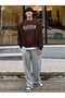 Men's Brown Macrosom Printed Hoodie Sweatshirt - 3