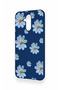 Huawei Mate 20 Lite Compatible Blue Daisy Pattern Silicone Case - 4