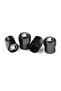Skoda Black Logo Aluminum Coating 4 Pieces Valve Covers (Black) - 3
