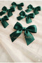Emerald Green 2 cm Satin Bow, Dowry Box, Bundle Decoration, Wedding, Christmas Ornament, Candy Box, Birthday Decoration 20 Pieces