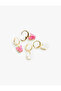 2-Piece Hoop Earring Set with Butterfly Charms - 3
