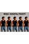 Slimfit Halter Neck Ribbed Men's Athlete Singlet Flexible Fabric Structure Black and White Color Double Set