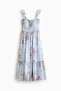 Frill-trimmed smocked-bodice dress - 5