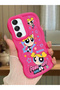 Samsung Galaxy A16 Compatible Case Camera Protective Red Silicone Couple Phone Case Cartoon Pattern